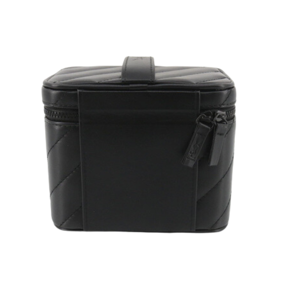 Black Leather Vanity Bag