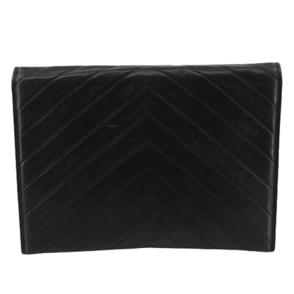 Black Leather Clutch