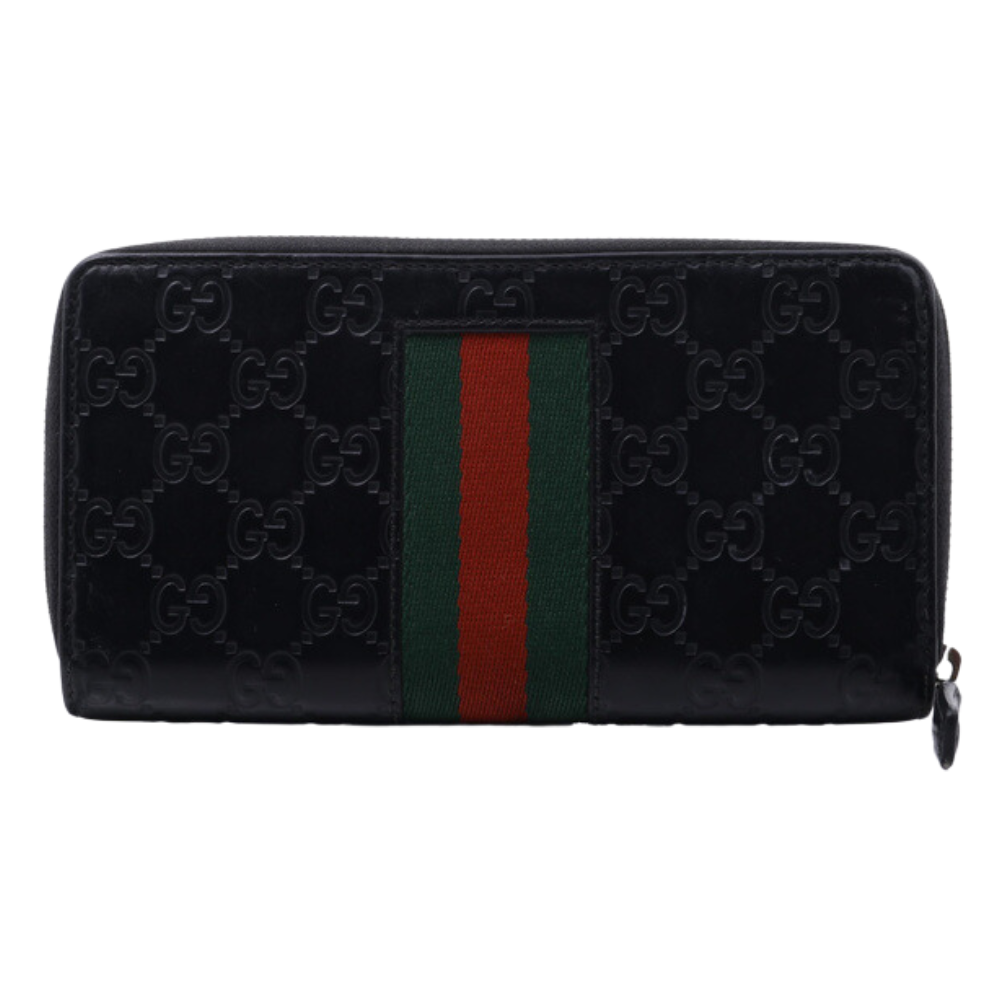 Black Sima Zippy Long Wallet