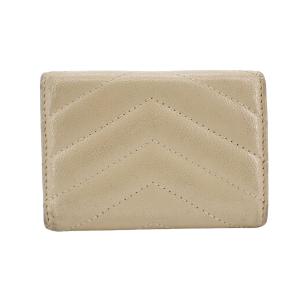 Beige Caviar Skin Cassandra Wallet