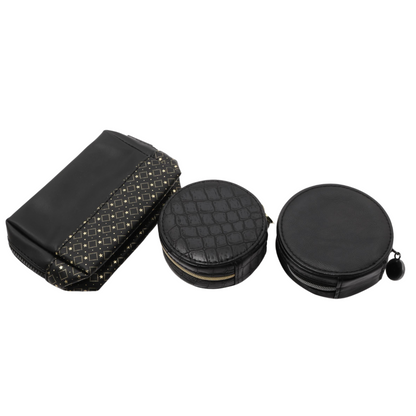 BEAUTE black Pouch 3-piece set