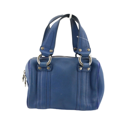 Blue Leather Handbag