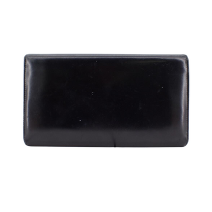 Black Leather Long Wallet