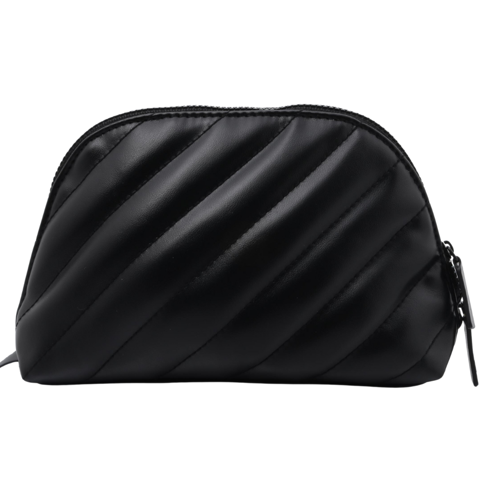 Black Leather Cosmetic Pouch