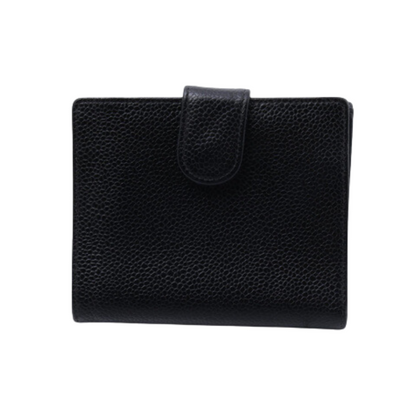 Black Caviar Skin Compact Wallet