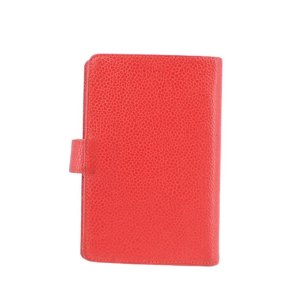 Orange Caviar Skin Long Wallet