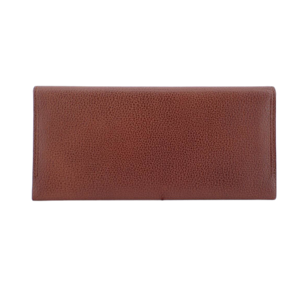 Brown Leather Long Wallet