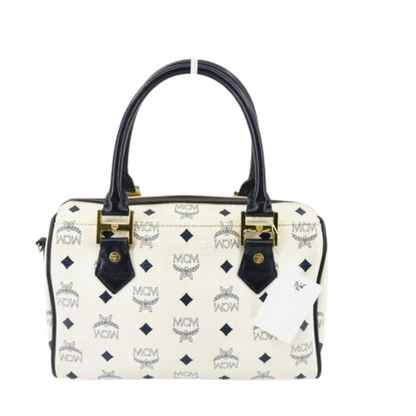 White Visetos 2WAY Handbag