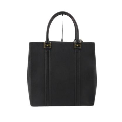 Black Leather Tote Bag