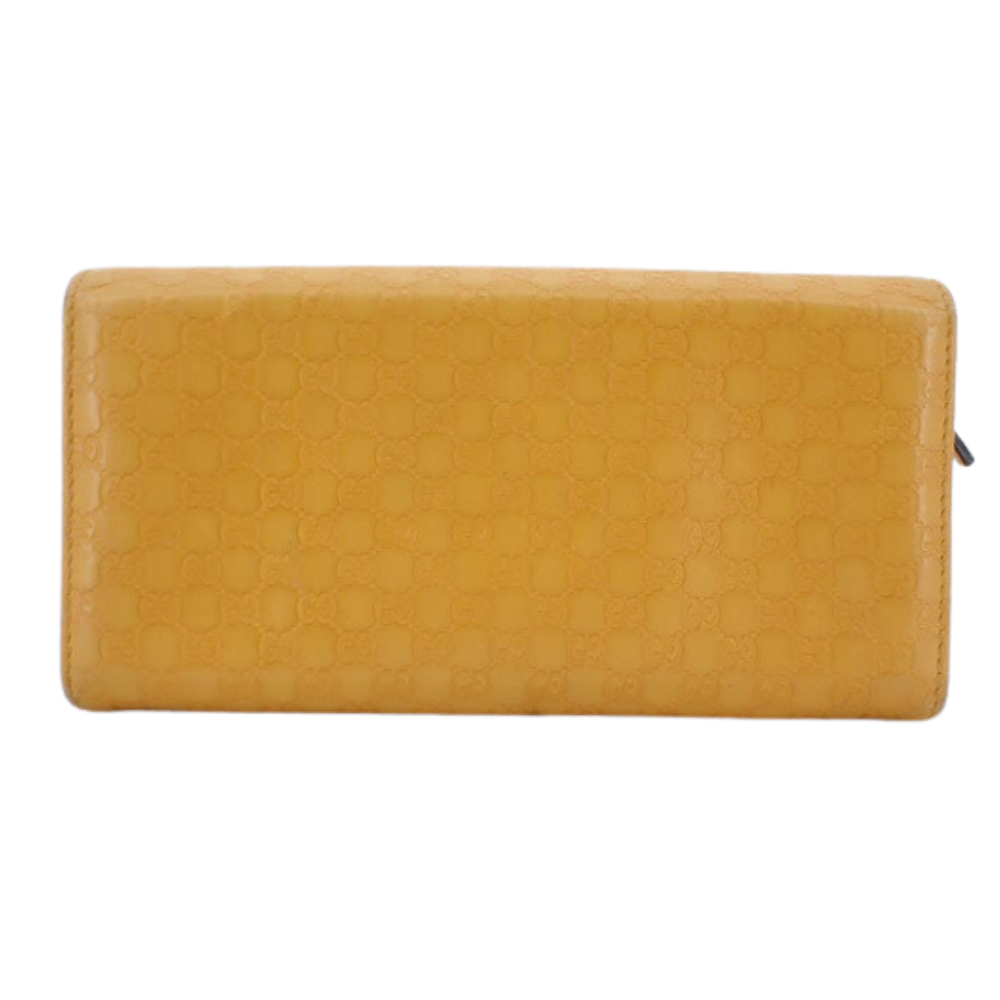 Yellow GG Canvas Long Wallet