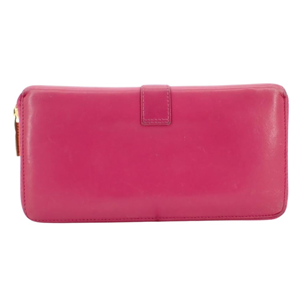 Pink Y-Line Long Wallet