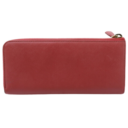 Pink Saffiano Long Wallet