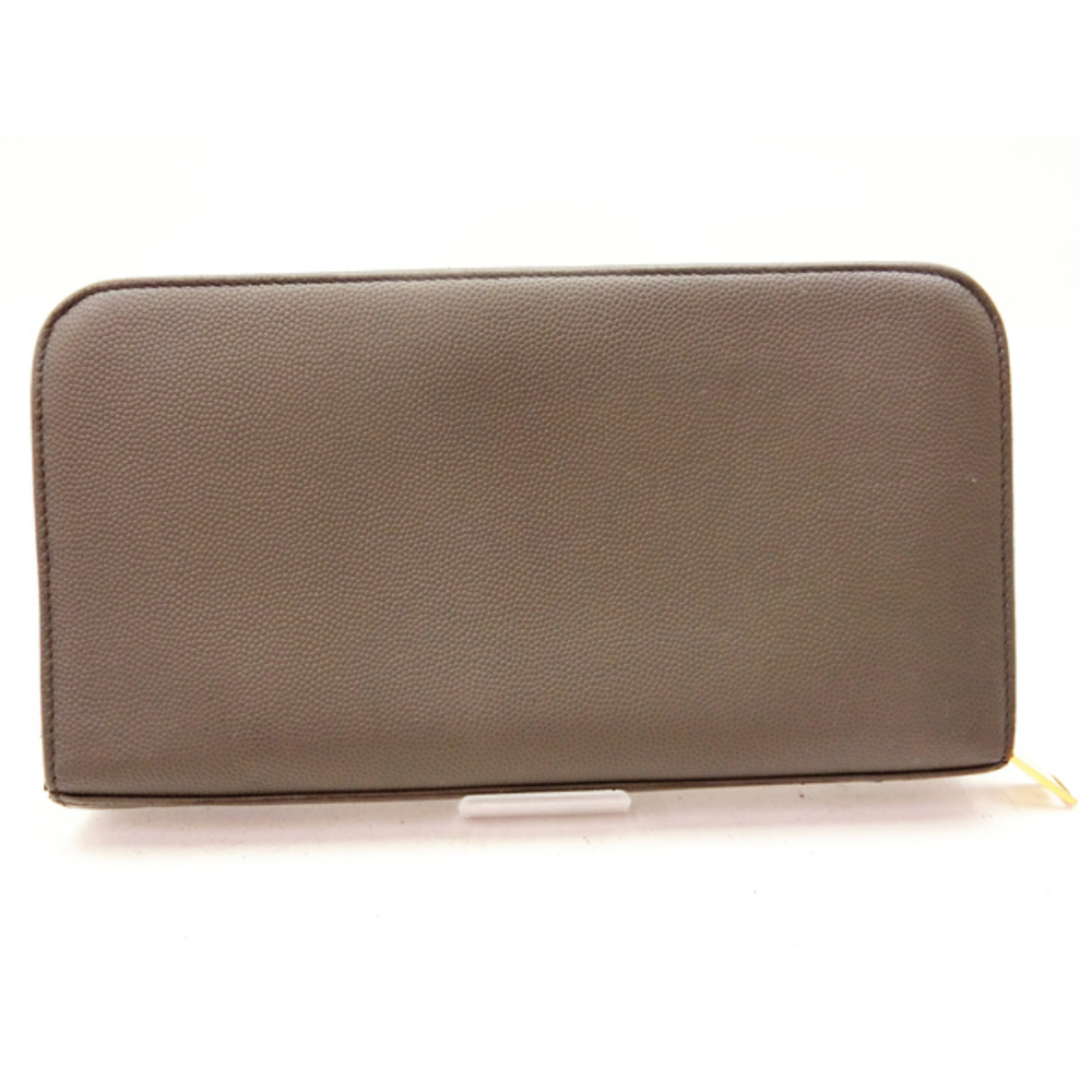 Brown Leather Zippy Wallet