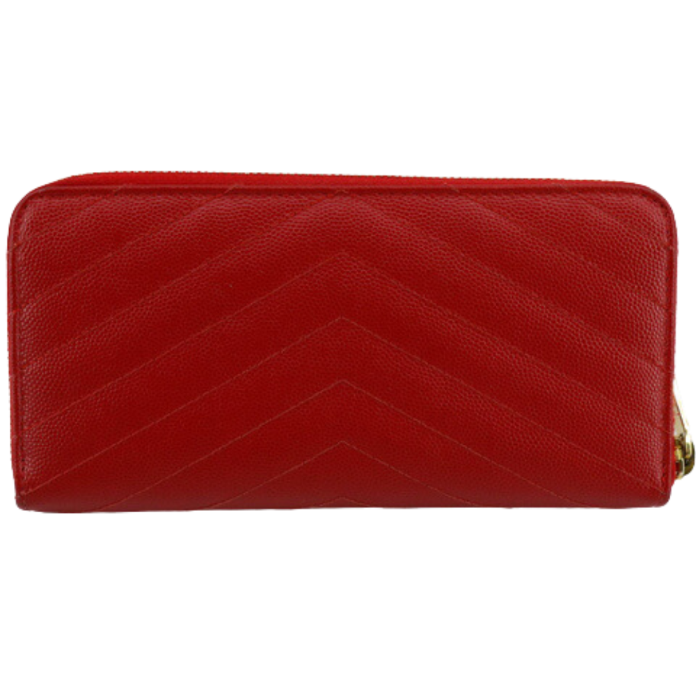 Red Caviar Skin Cassandra Zippy Wallet