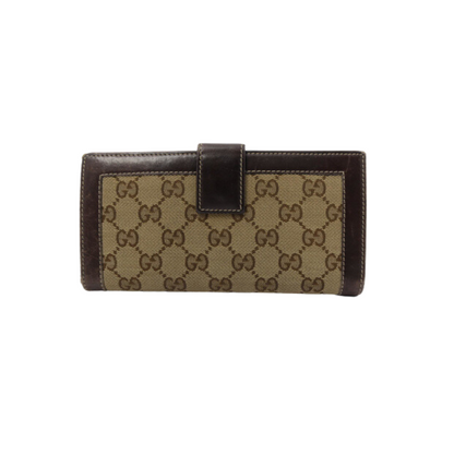 Brown GG Canvas Long Wallet