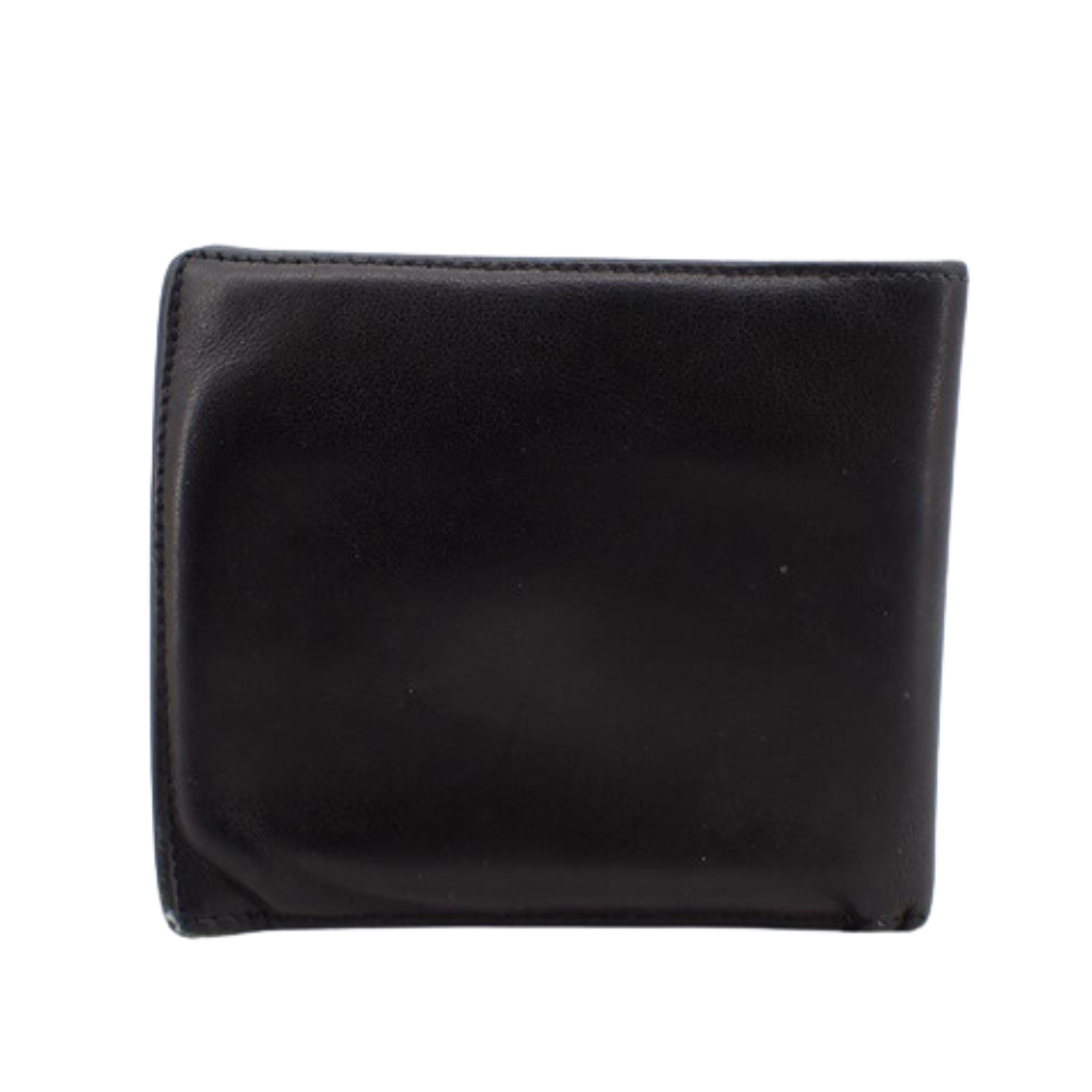 Black Leather Bi-fold Wallet