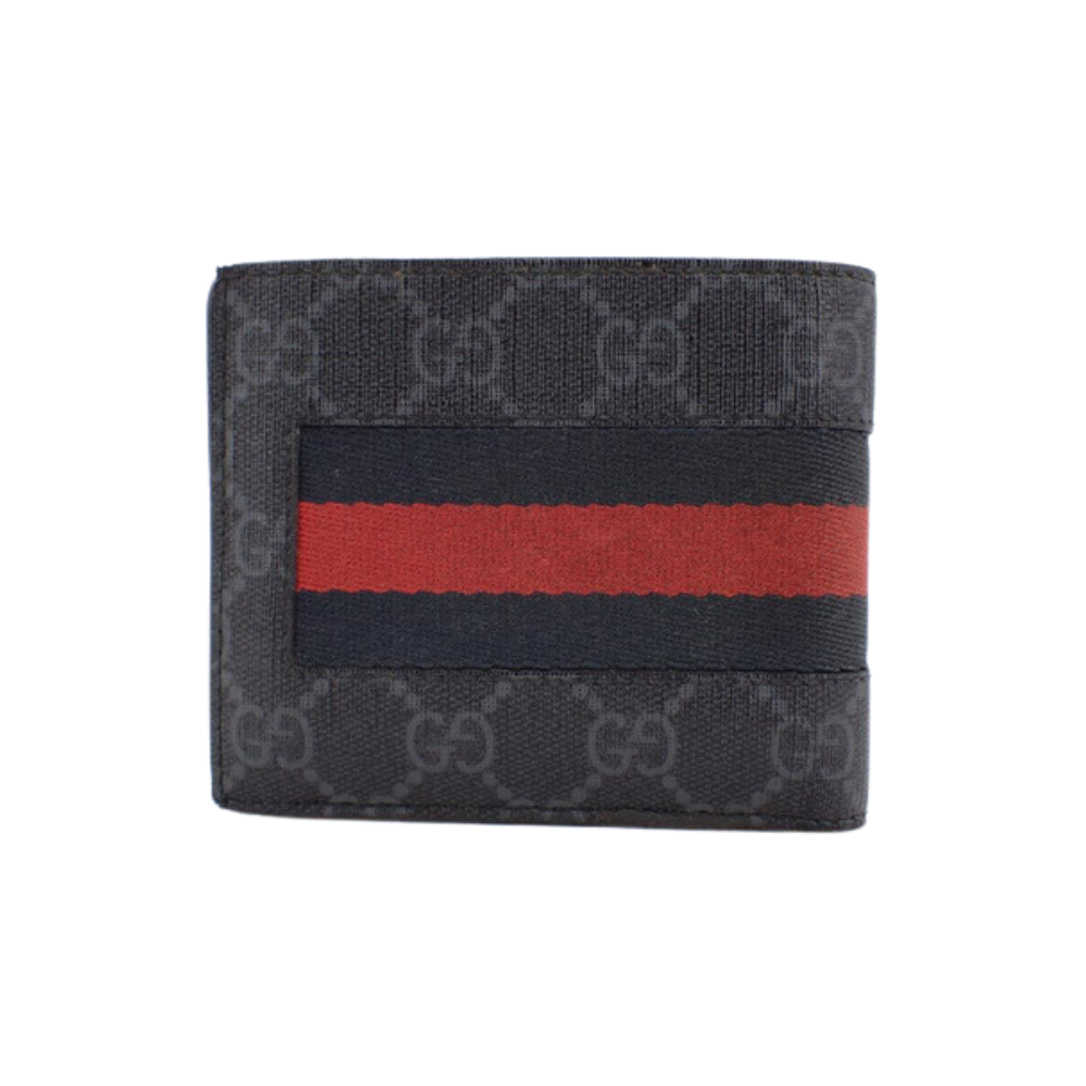 Black GG Supreme Bi-Fold Wallet