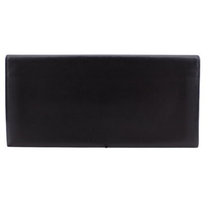 Black Leather Long Wallet