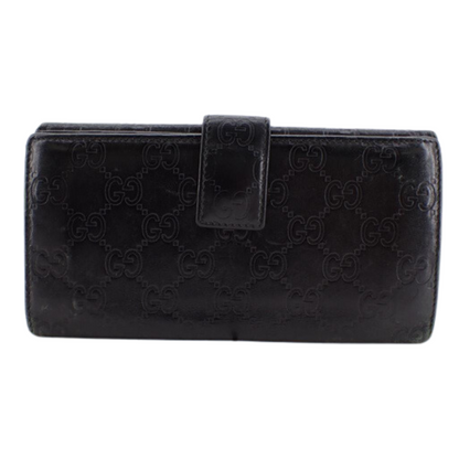 Black Sima Bi-fold Long Wallet