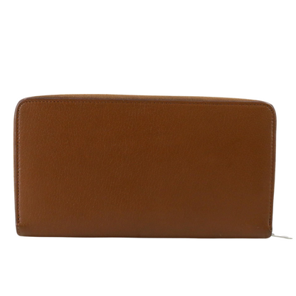 Brown Leather Long Wallet