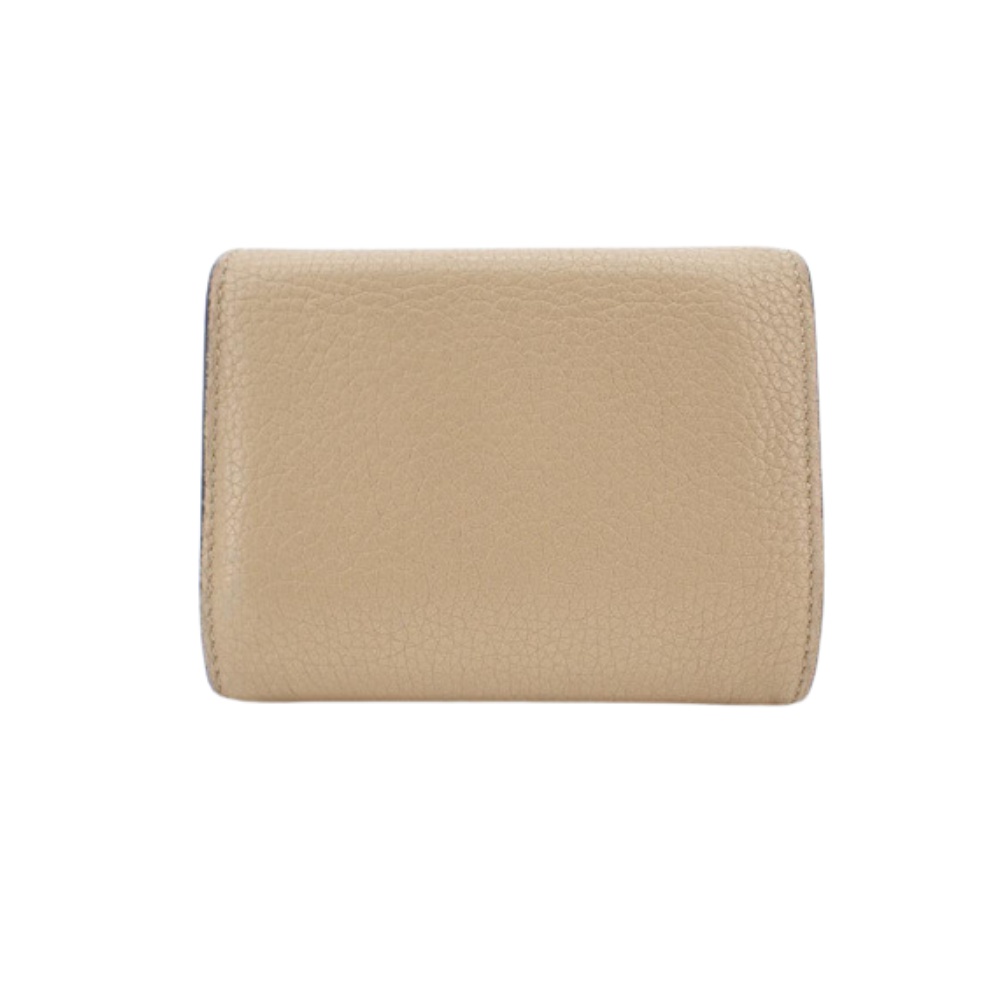 Beige Tri-Fold Wallet