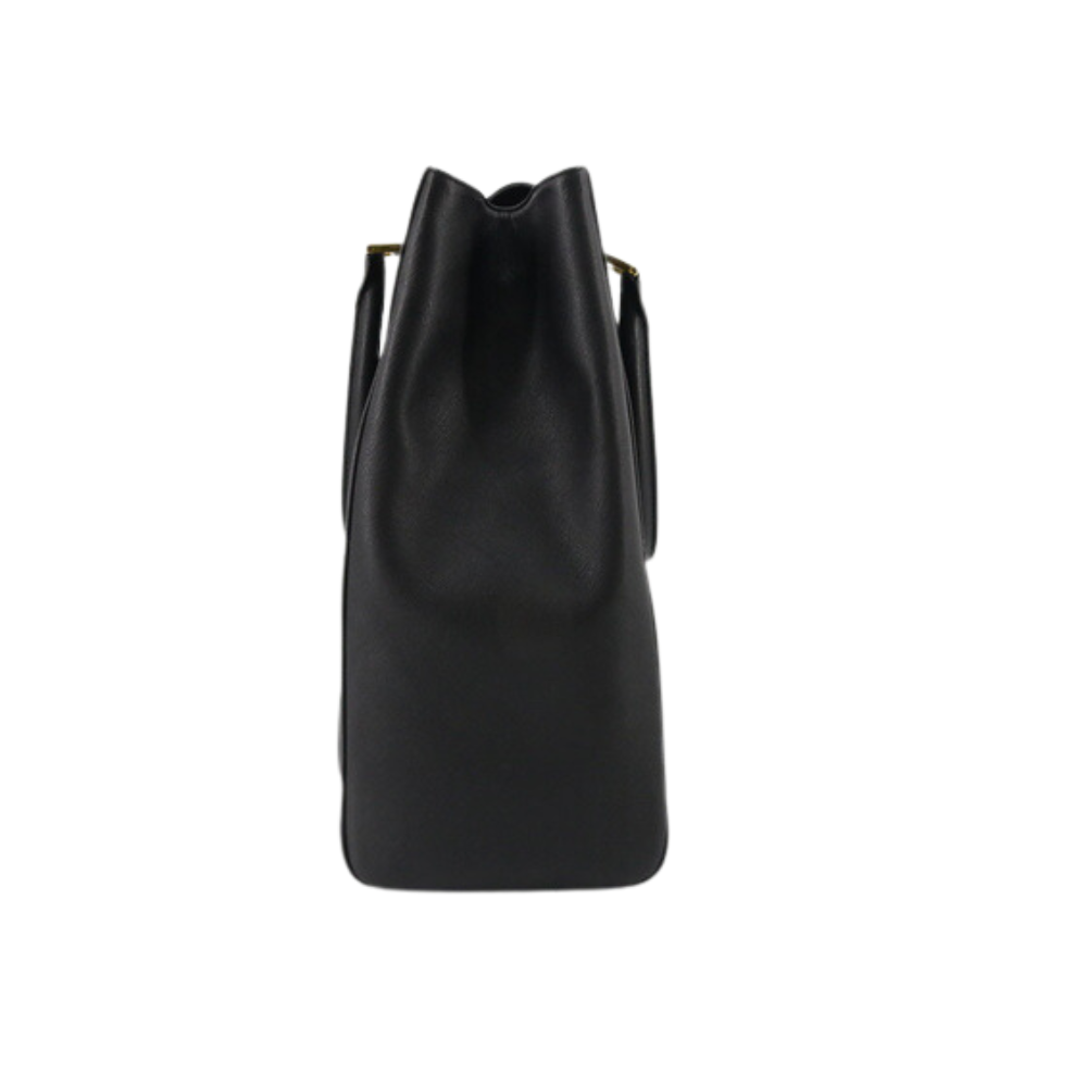 Black Leather Tote Bag