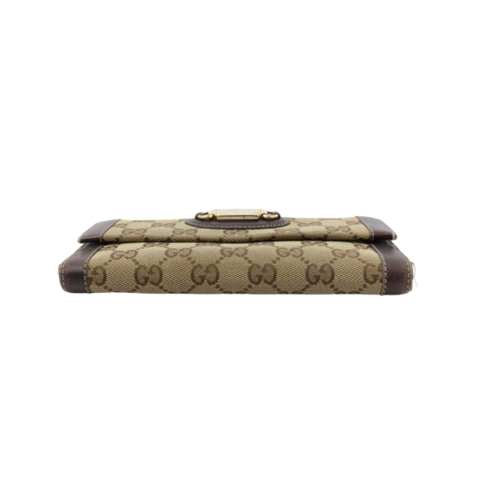 Brown GG Canvas Long Wallet