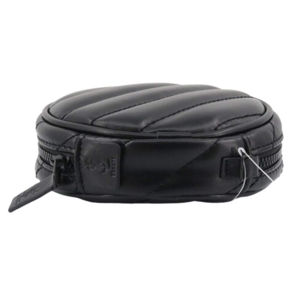 Black Leather Cosmetic Pouch