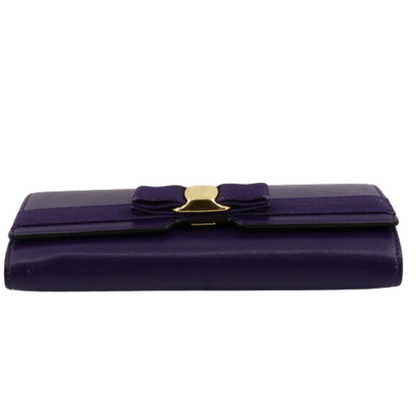 Purple Vara Ribbon Long Wallet