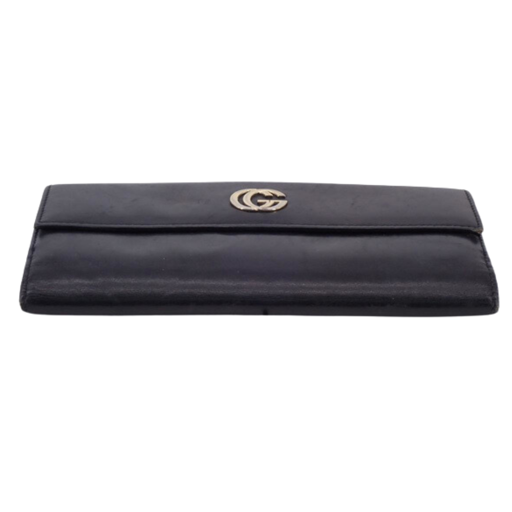 Black Leather Continental Wallet