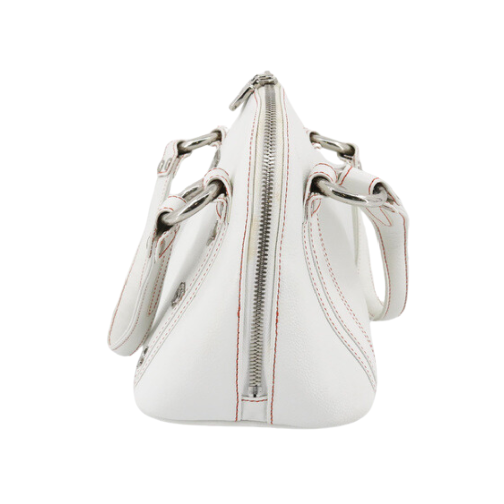 White Leather Tote Bag