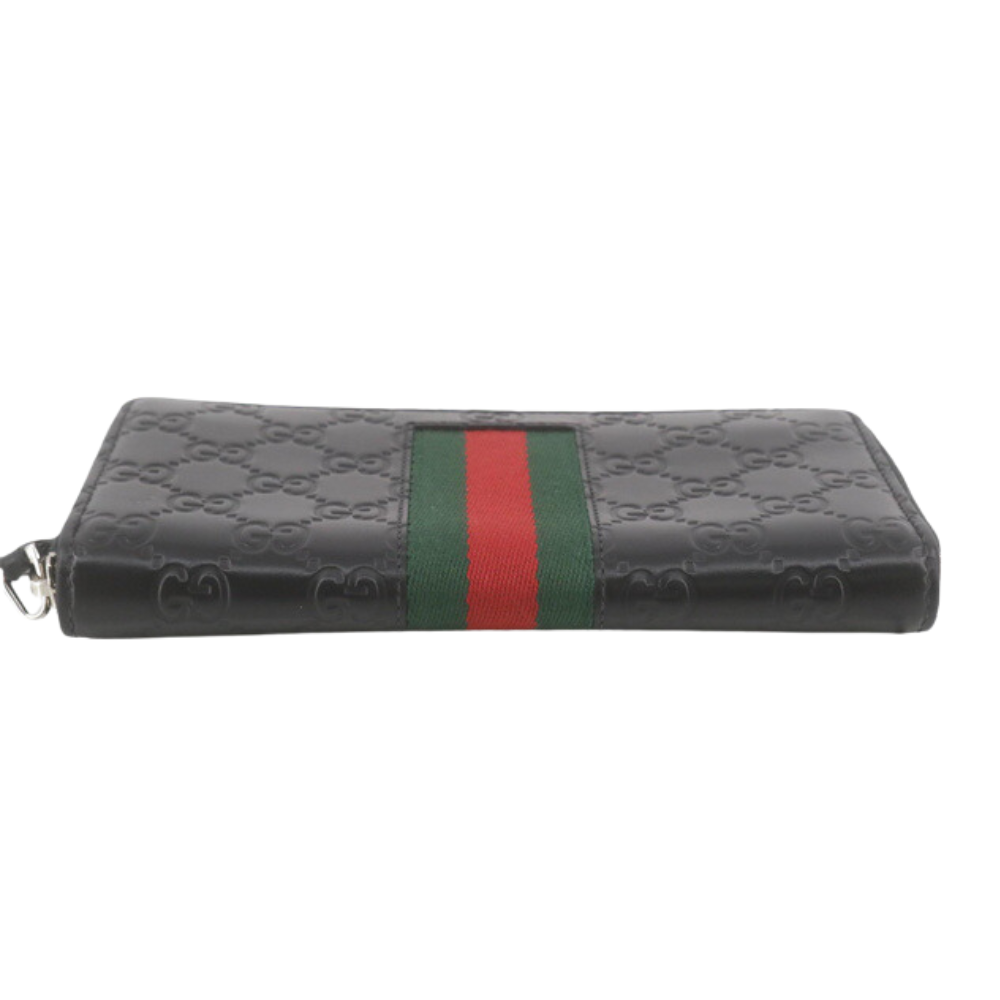 Black Sima Zippy Long Wallet