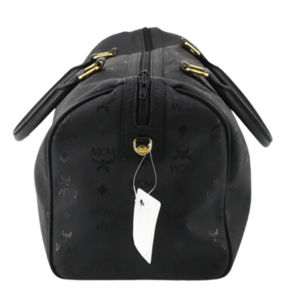 Black Visetos Boston Bag