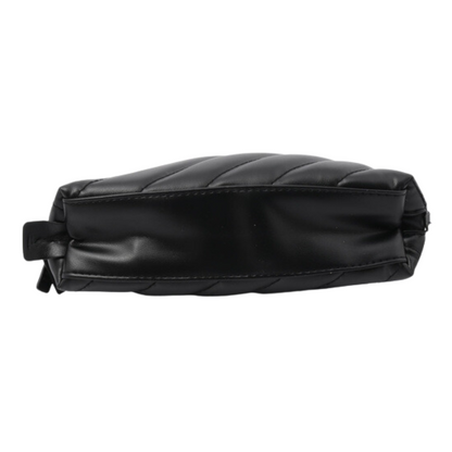 Black Leather Cosmetic Pouch