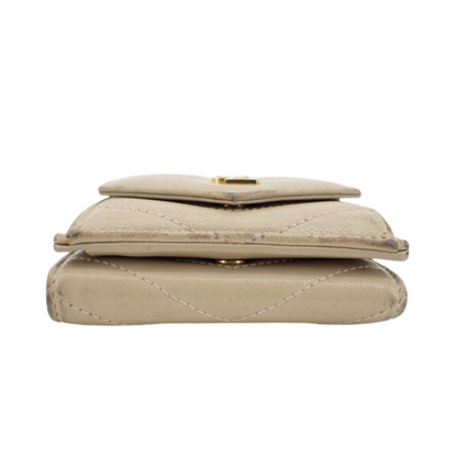 Beige Caviar Skin Cassandra Wallet