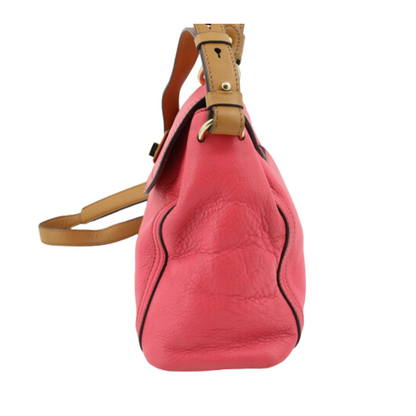 Pink Leather Tote Bag