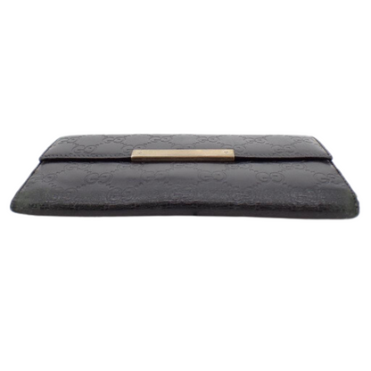 Black Sima Bi-fold Long Wallet