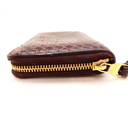 Python Leather Zippy Wallet