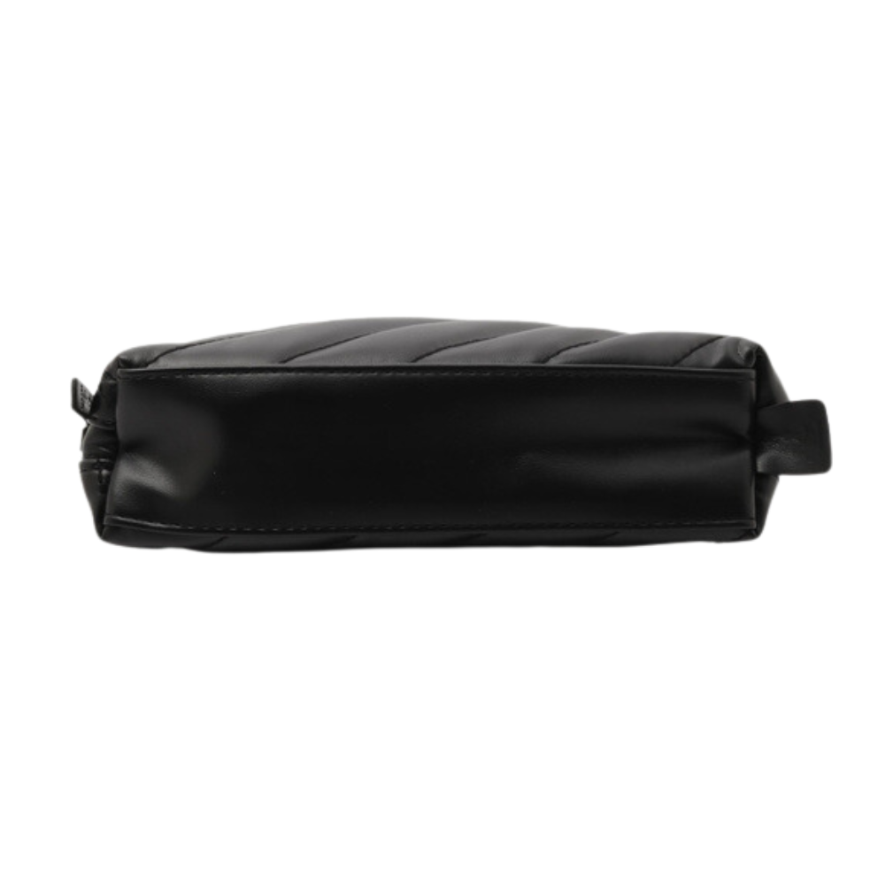 Black Leather Cosmetic Pouch