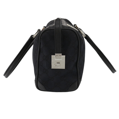 Black GG Canvas Boston Bag