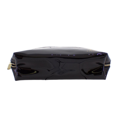 Black Leather Cosmetic Pouch