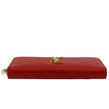 Red Caviar Skin Cassandra Zippy Wallet