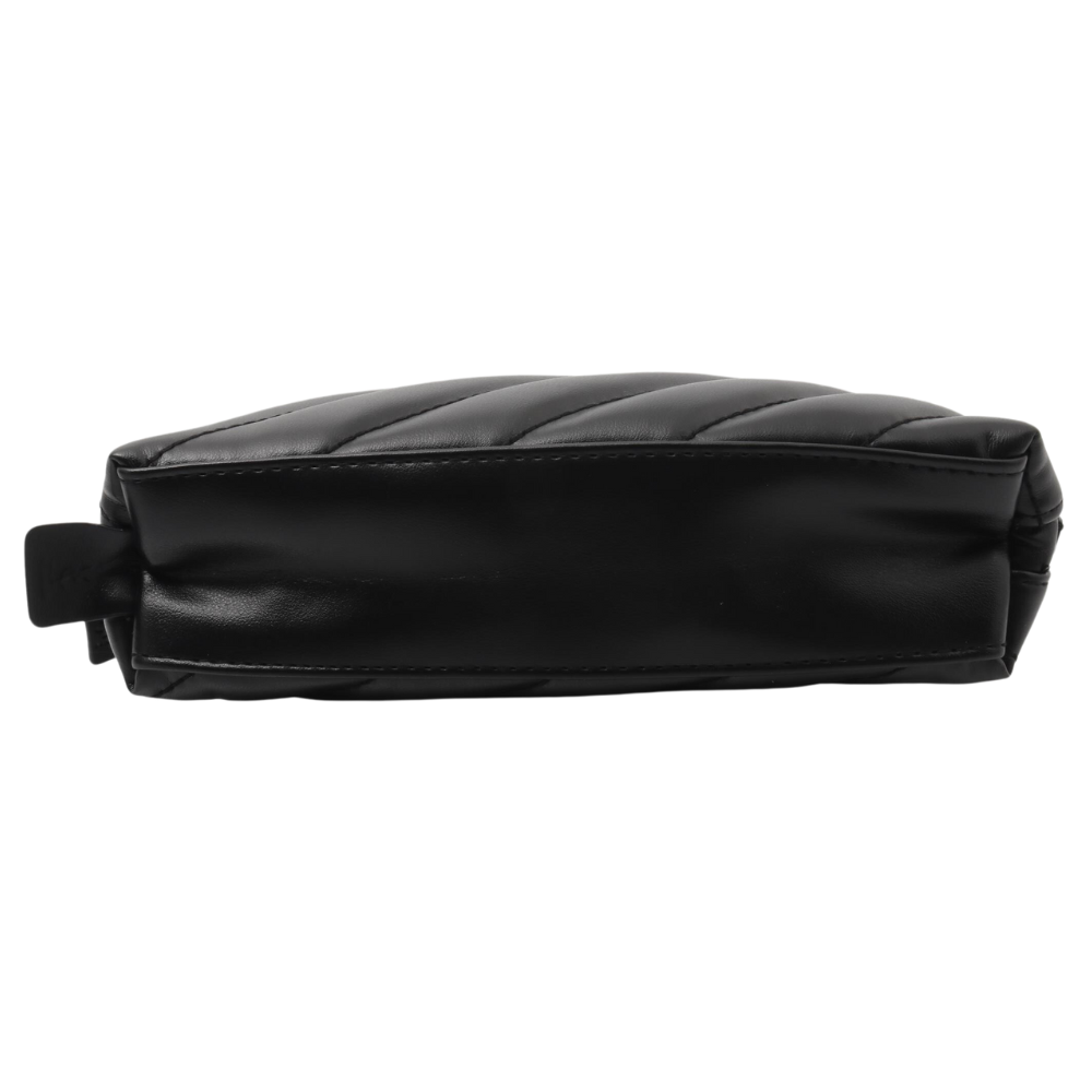 Black Leather Cosmetic Pouch