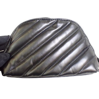 Black Leather Cosmetic Pouch