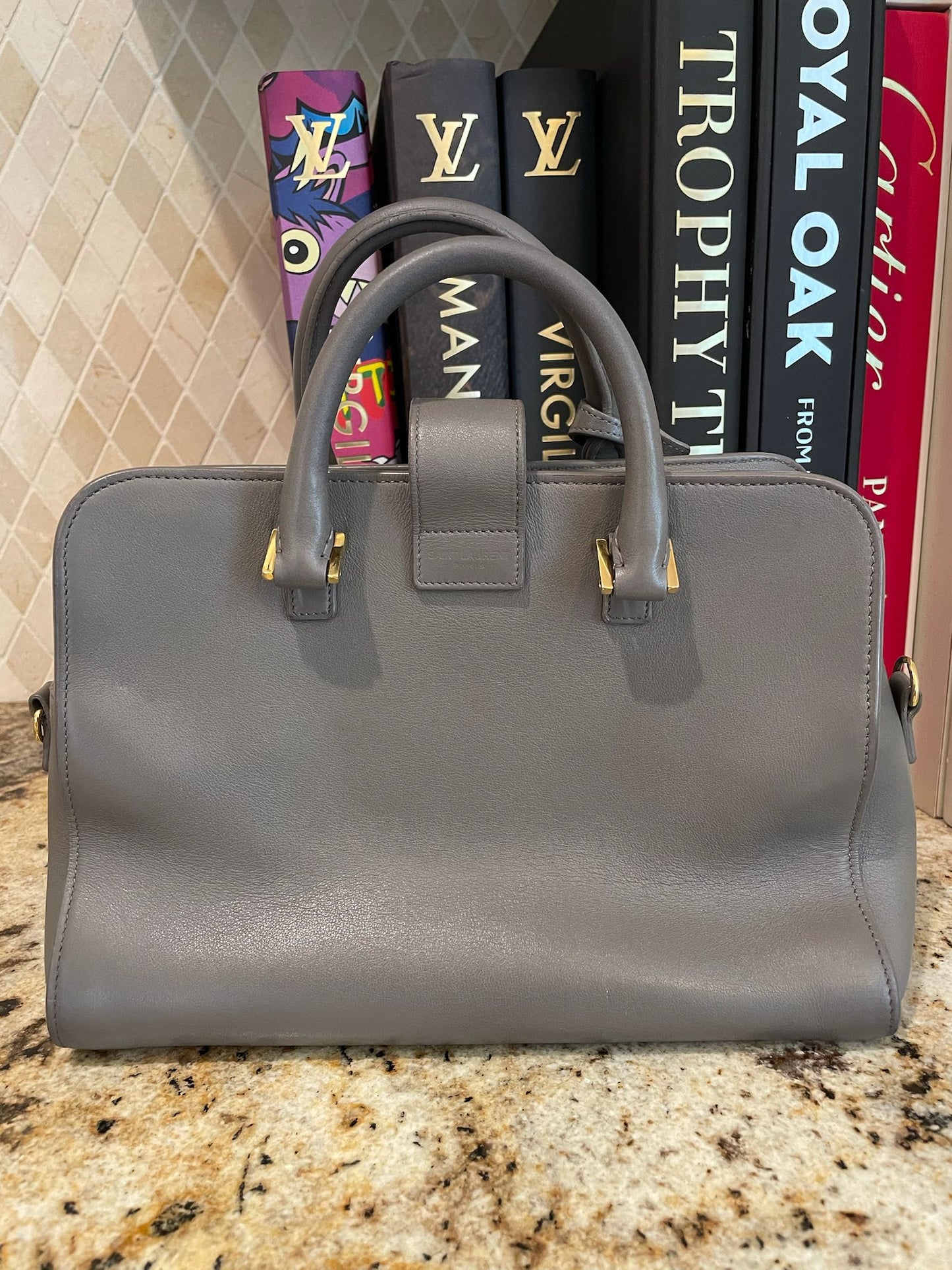 Yves Saint Laurent Grey 2 Way Shoulder Bag