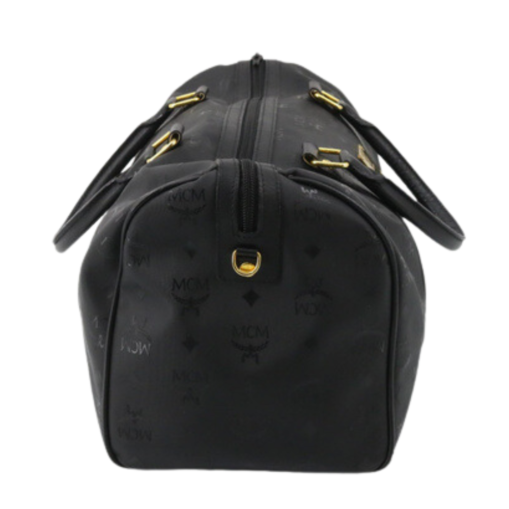 Black Visetos Boston Bag