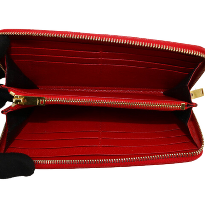 Red Caviar Skin Cassandra Zippy Wallet