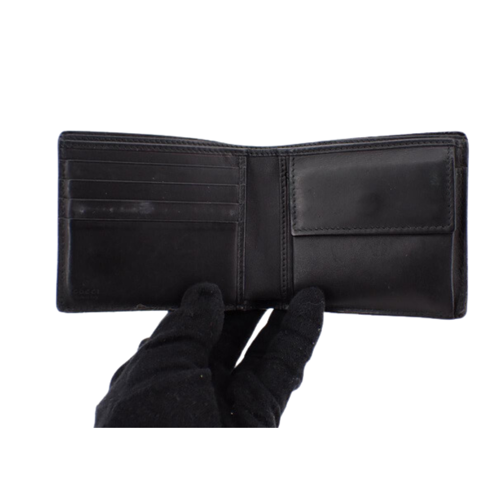 Black GG Supreme Bi-Fold Wallet