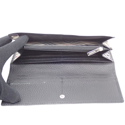 Black Leather Long Wallet