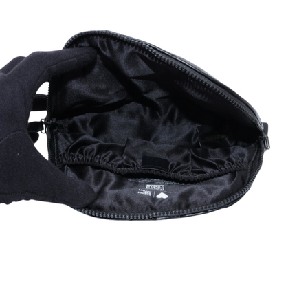 Black Leather Cosmetic Pouch